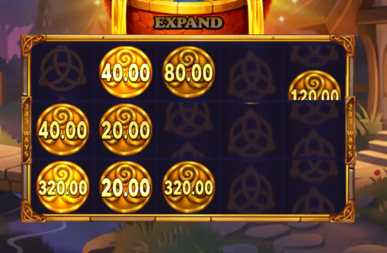 Well of Riches Hold & Win Runde mit fixierten goldenen Geldmünzen auf den Walzen